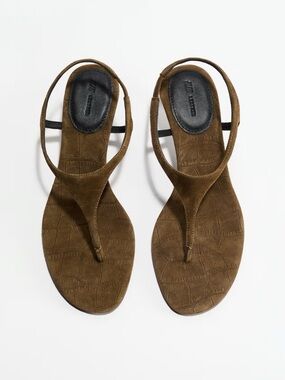 NWT H&M Limited Edition Heeled Leather Suede Sandals